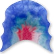 Retainer with an color change tie dye design