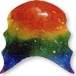 Retainer with an Rainbow design