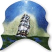 Retainer with an tall ship design