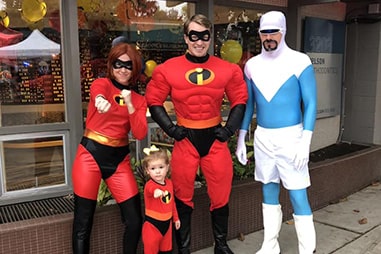The Nelson Orthodontic Team dressed as the Incredibles for Halloween 2018
